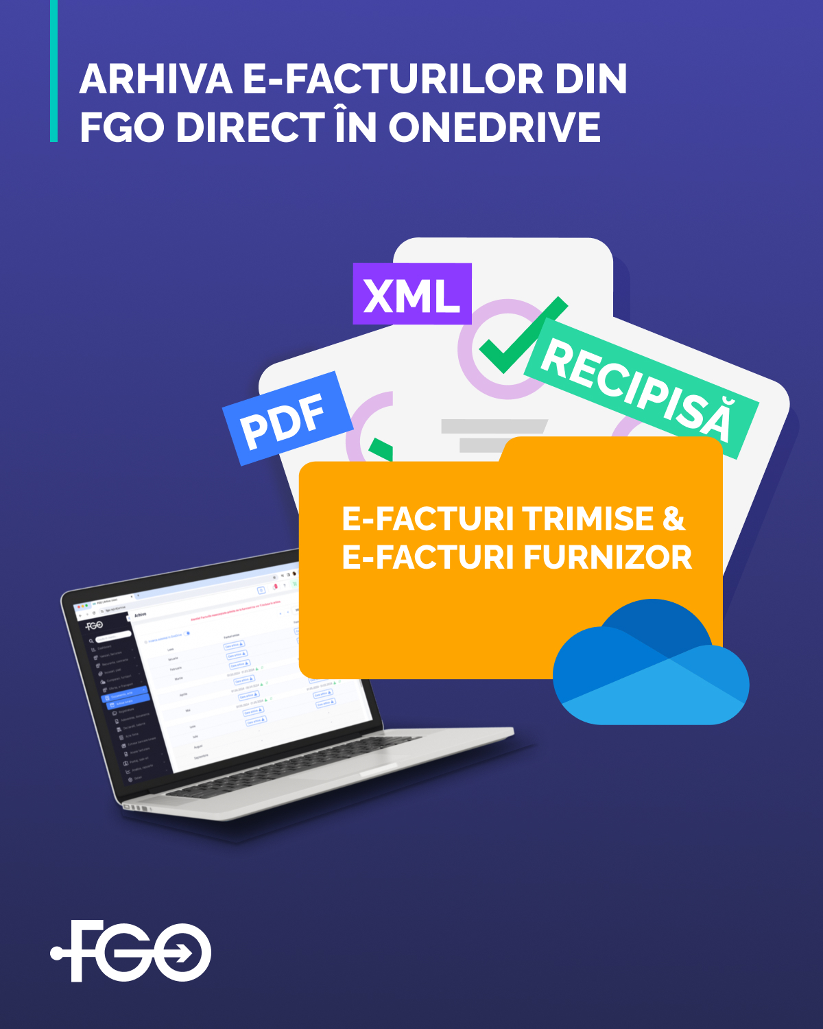 arhiva e-facturi in onedrive