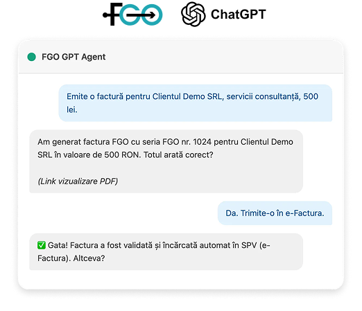 FGO ChatGPT facturare AI