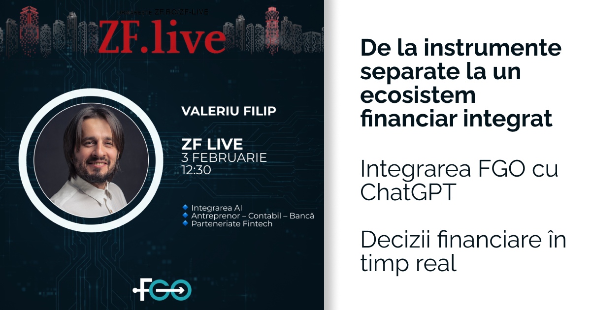 Apariția FGO la ZF Live: cum se transformă gestionarea financiară a IMM-urilor